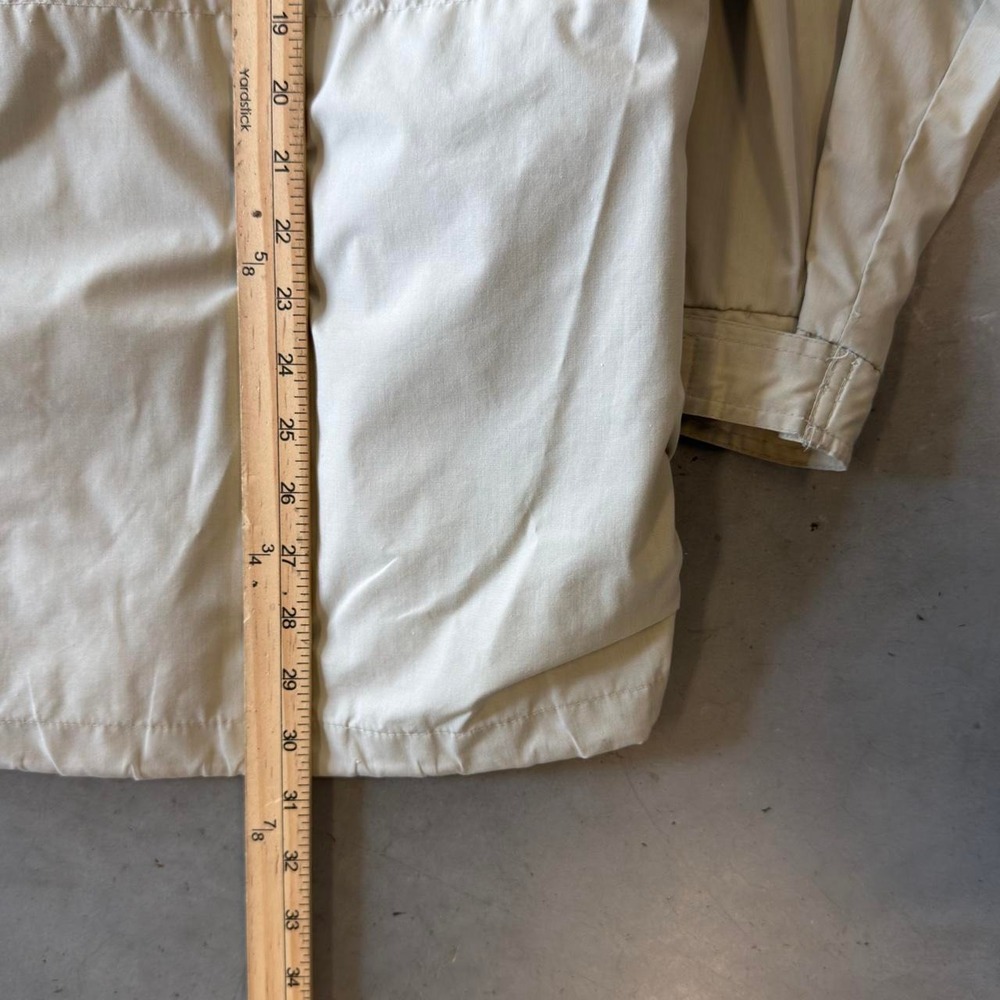 Vintage 90s cream zip up Gorpcore re techno hooded rain jacket - Picture 5 of 6